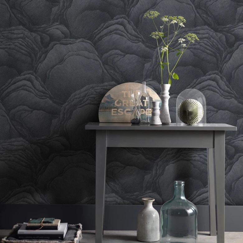 Erismann Vliesbehang Focus Zwart 