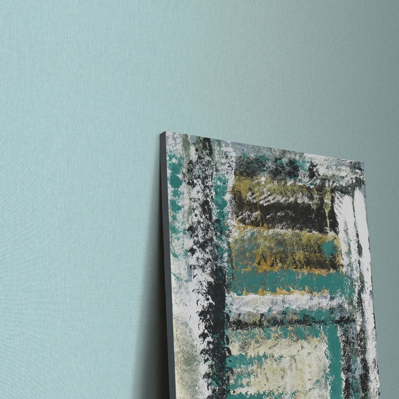 Papel pintado no tejido Erismann Martinique turquesa 