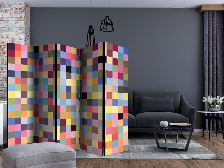 Paravent Séparation de pièce - Palette de couleurs, 3 pièces 
