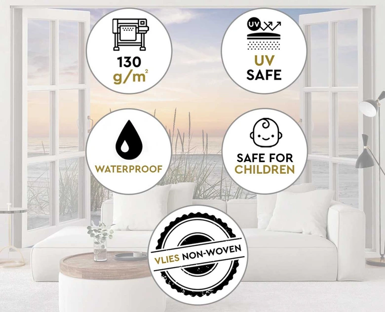 Fototapete, Bambusblätter auf grünem Hintergrund 