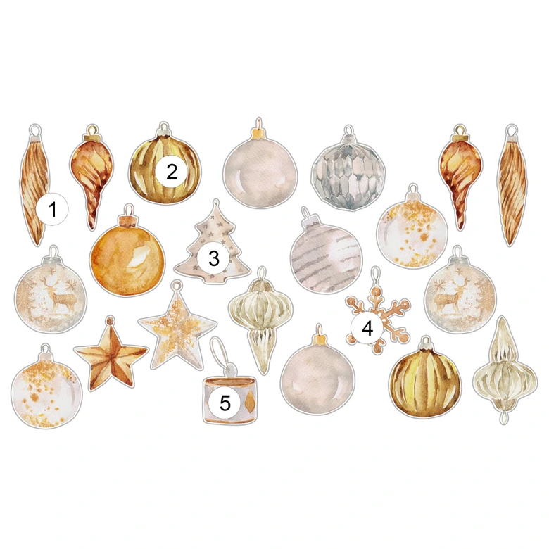 Raamfolie Kerstboom Decoratie (set van 22 raamstickers) 
