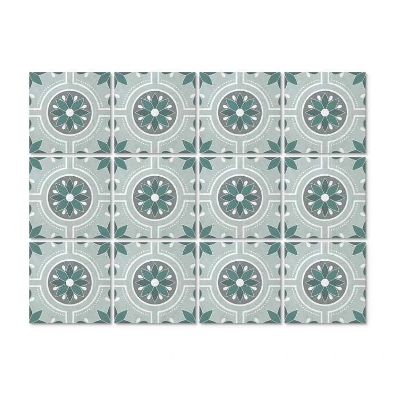 Tegelstickers Bloemen (set van 12) 