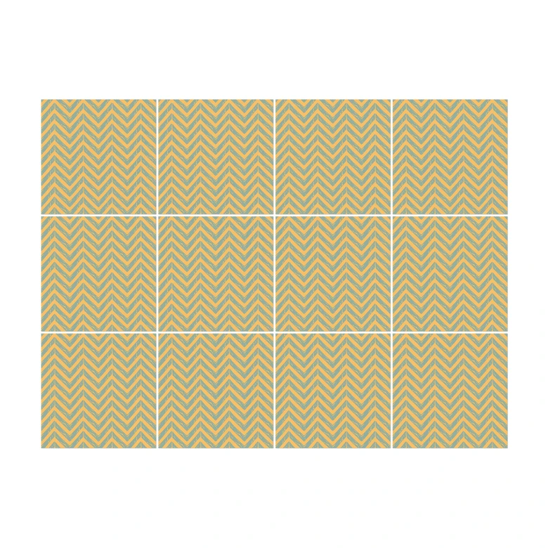 Azulejos Adhesivos Boho - espiga aperol salvia (mate) - lote de 12 Mate | 15x15 cm