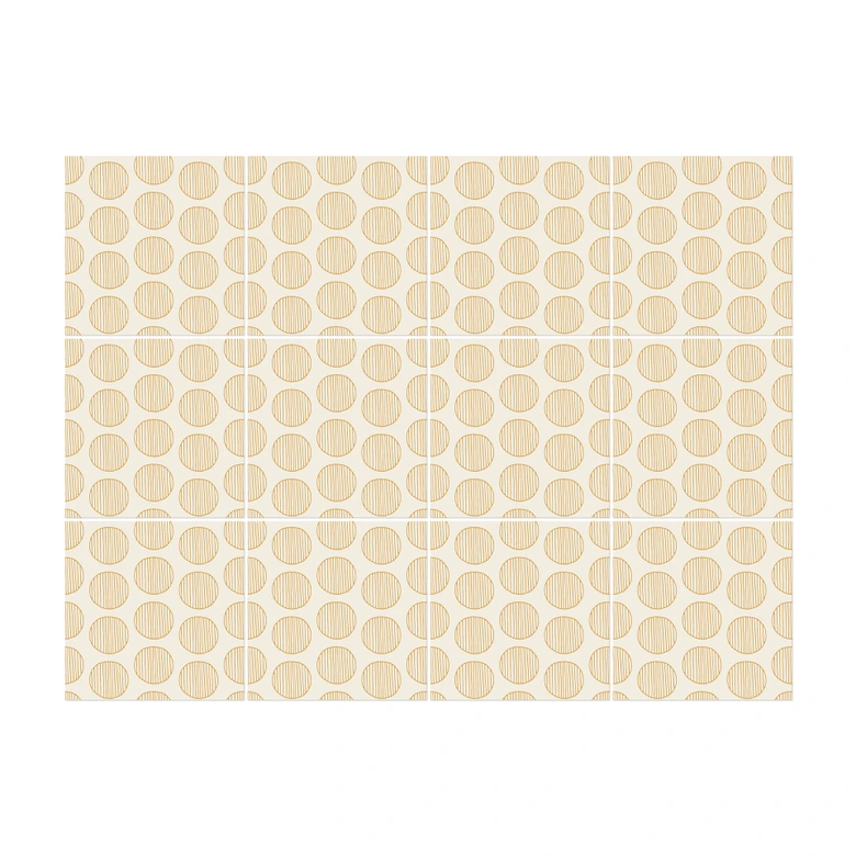 Naklejki na płytki Boho - Koła pomarańczowe - Zestaw 12 sztuk 