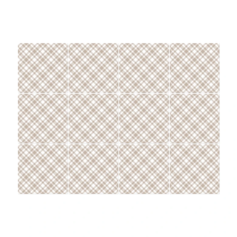 Sticker carrelage Échantillon en blanc taupe - lot de 12 