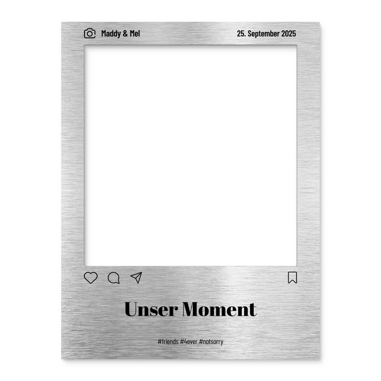 Fotorahmen Selfie-Design im Social Media Look - personalisierbar 