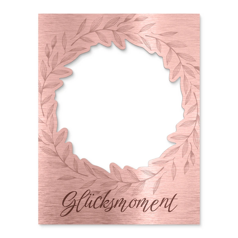 Fotorahmen Hochzeit Blätteroptik - personalisierbar 