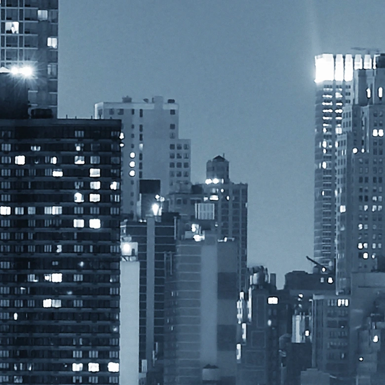 New York at Night 1 - Panorama - Wall Mural 