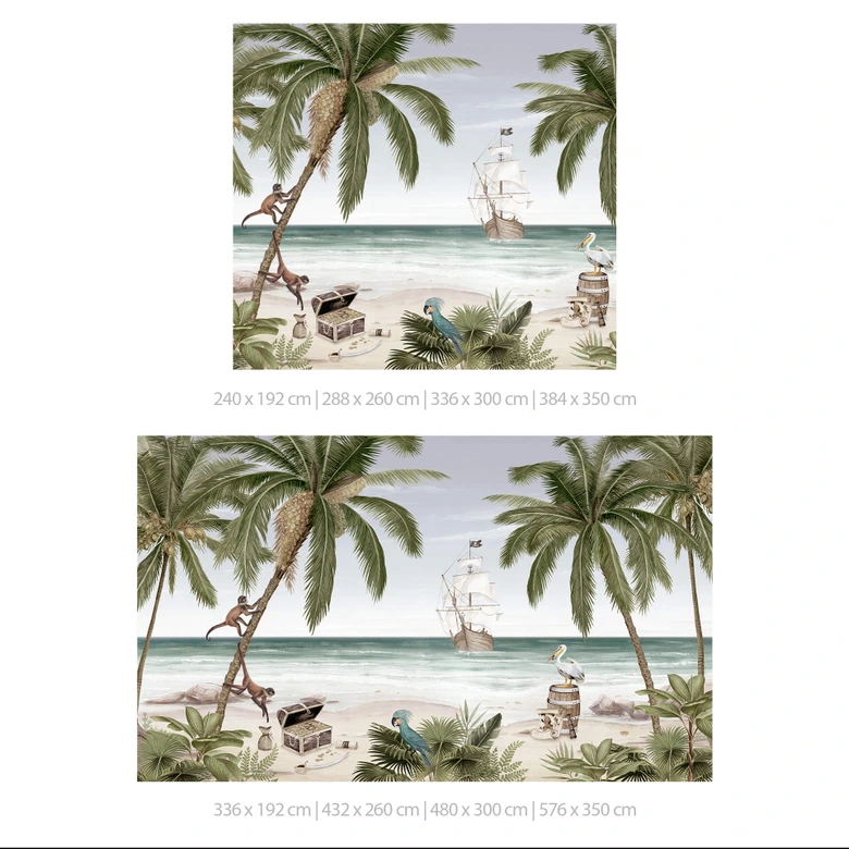 Kikki Belle - Fotomural Pirate Cove para cuarto infantil 