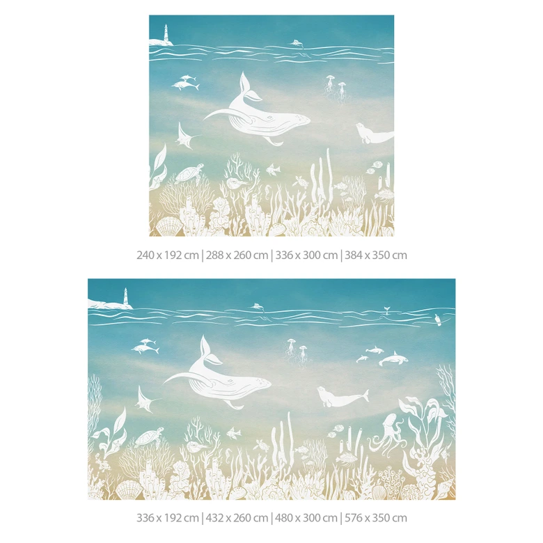 Wall Mural Underwater World Paradise - Ombre - Kikki Belle 