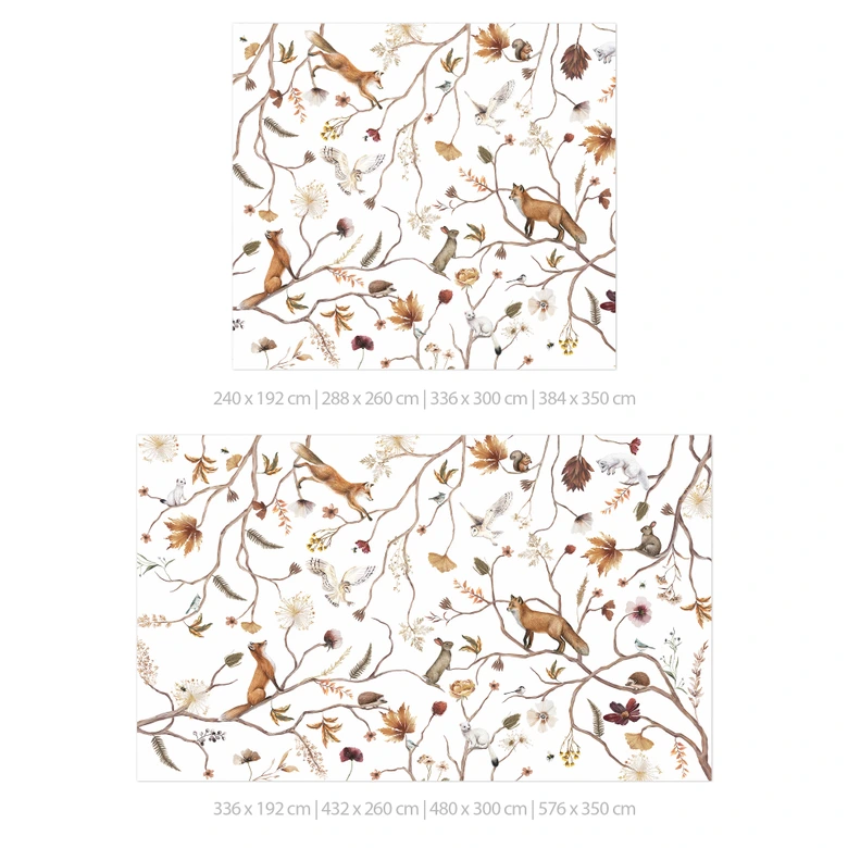 Fotobehang Bosdieren in de herfst - Kikki Belle 