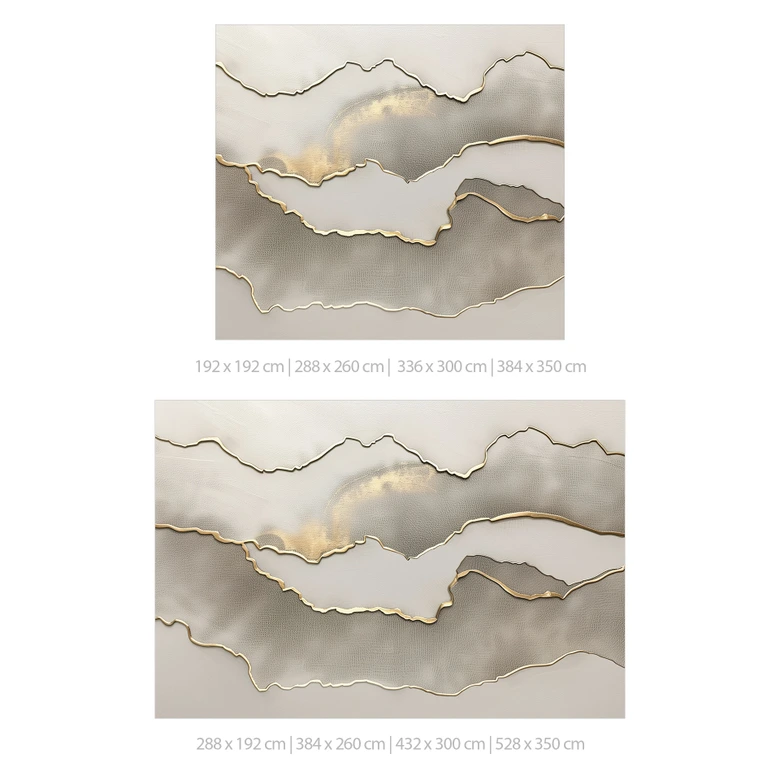 Wall Mural Abstract landscape with metallic colours - Alma 