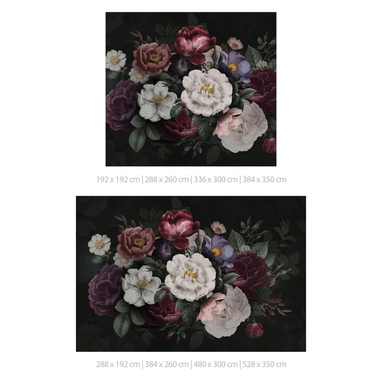 Fototapete Blumen Stillleben im Redouté-Stil | Blumentapete - Bloomery Decor 