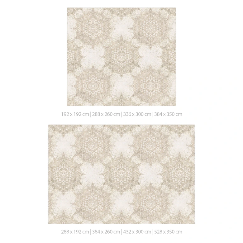 Fototapet Prydnadsföremål - Elegant mandala i sandguld - Bloomery Decor 