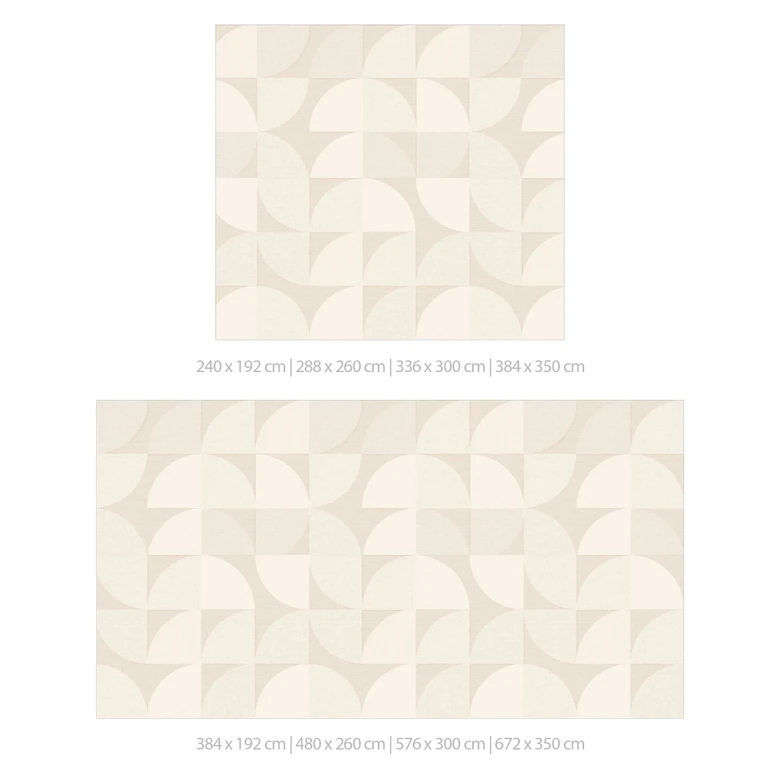 Papier peint photo demi-cercles style rétro | papier peint géométrique - Bloomery Decor 