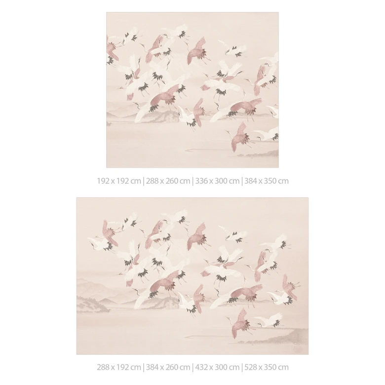 Fototapete Vogeltapete Kraniche über dem See - Bloomery Decor 