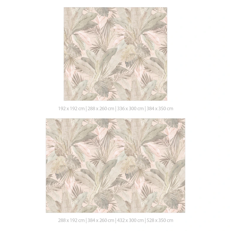 Fototapete Tropenblätter im Dschungel Pastell - Bloomery Decor 