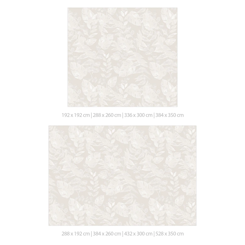 Fototapete Dschungelpflanzen - Tropische Blätter Beige - Bloomery Decor 