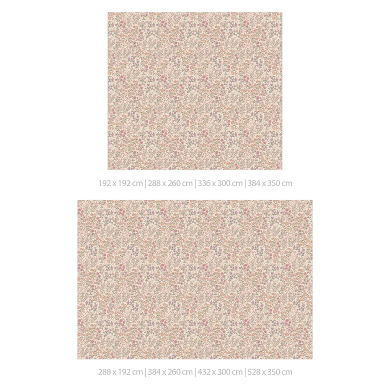 Fotomurale de motivos florales - flores de prado vintage - Beige - Bloomery Decor 