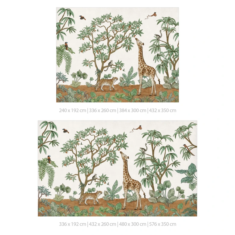 Objetos ocultos animales de la selva | Fotomural para habitaciones infantiles - Kikki Belle 