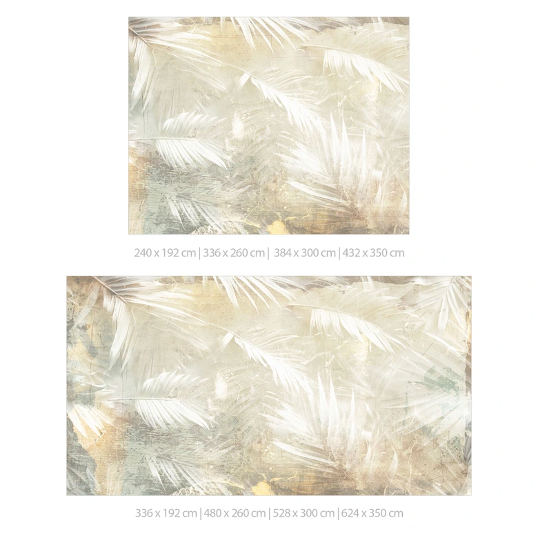 Fototapeta tropikalna abstrakcyjne białe liście palmy - Kulik 