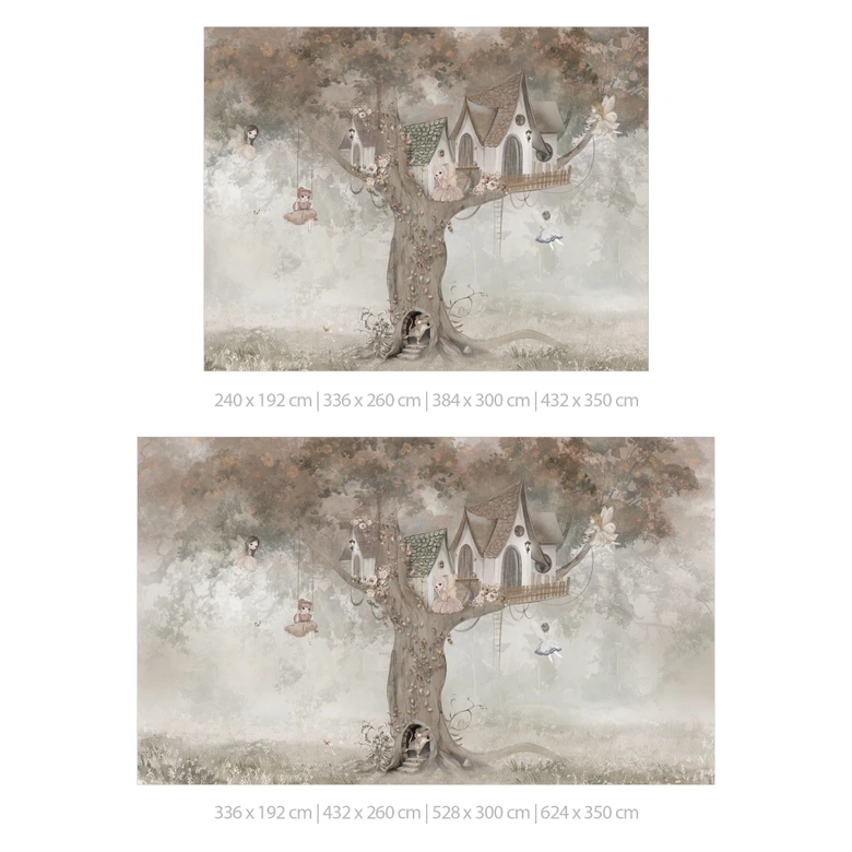 Kinderzimmer Fototapete Magisches Baumhaus mit Feen - Ms Tiff 