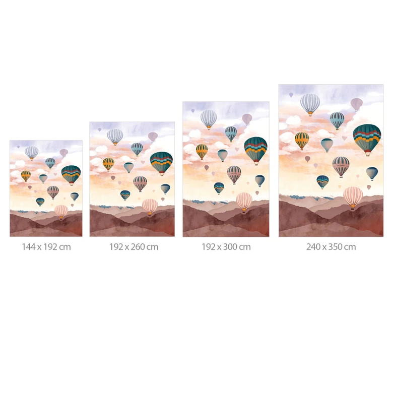 Fototapeta W górę balonami na ogrzane powietrze - Goed Blauw 