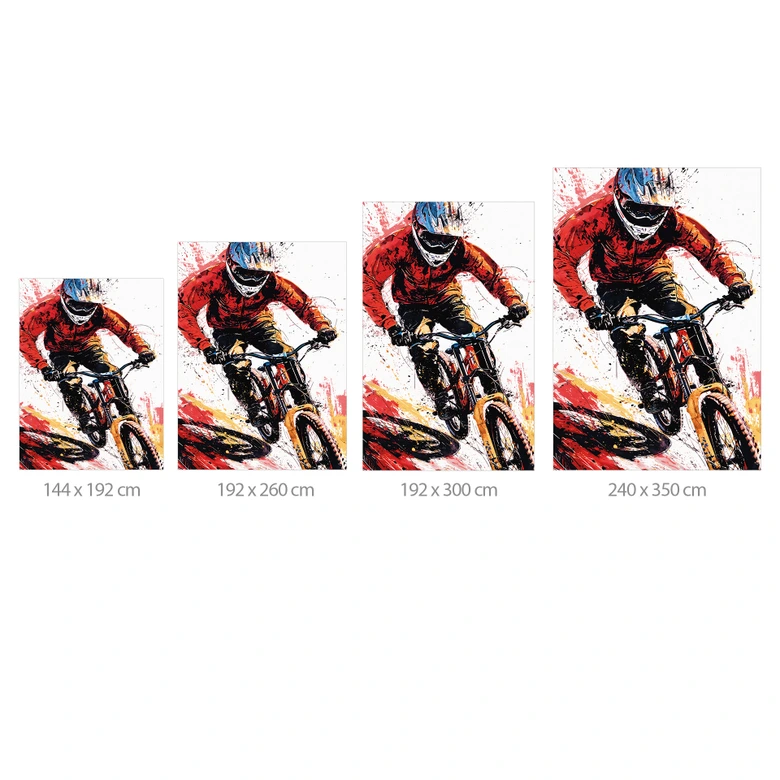 Fototapete Dynamischer Mountainbiker - Jaszke 