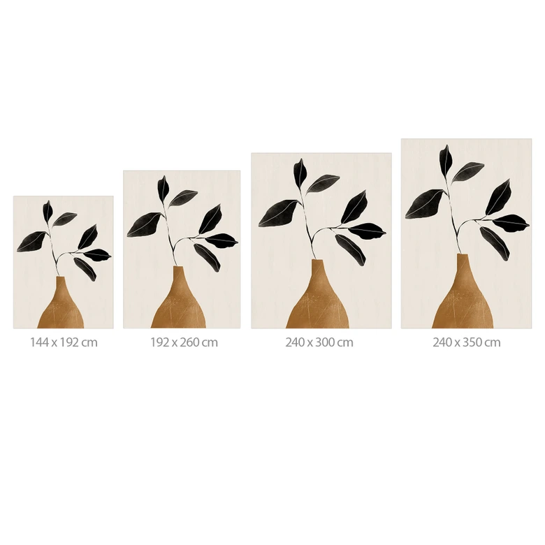 Fototapete Stillleben - Zweig in goldener Vase - ThingDesign 