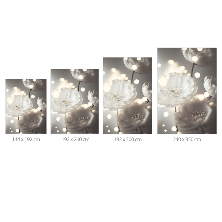 Wall Mural White flowers in a sea of lights - Treechild 