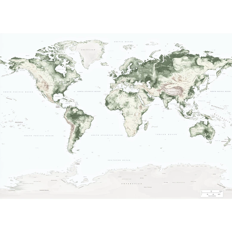Wall Mural World Map – Vintage 