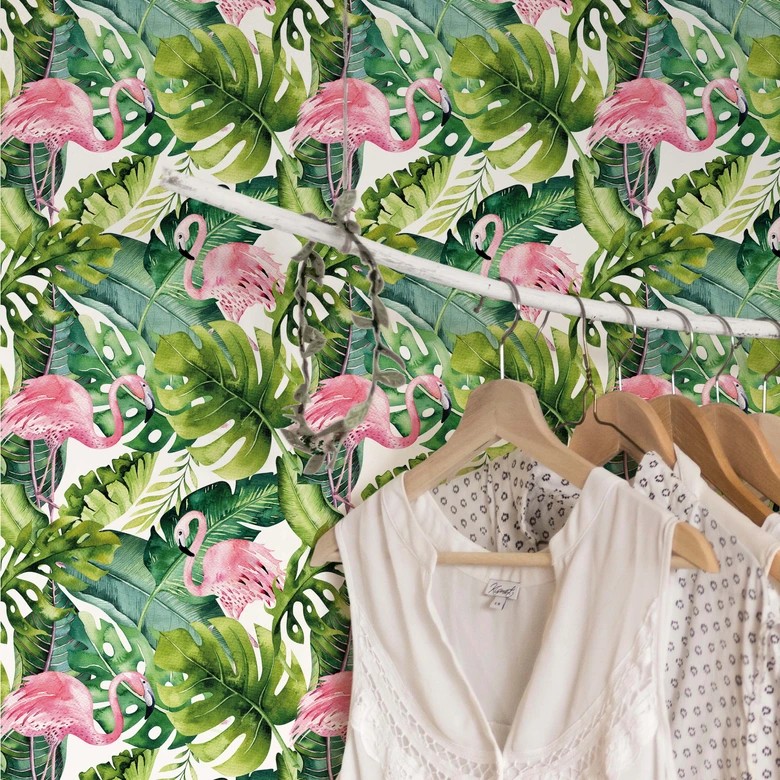 Mustertapete Kvilis - Tropicana-Flamingo 01 