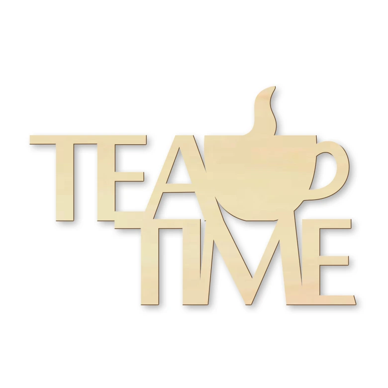 Houten Tekst Tea Time 
