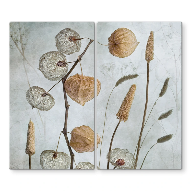 Herdabdeckplatte Getrocknete Lampionblumen - Disher 