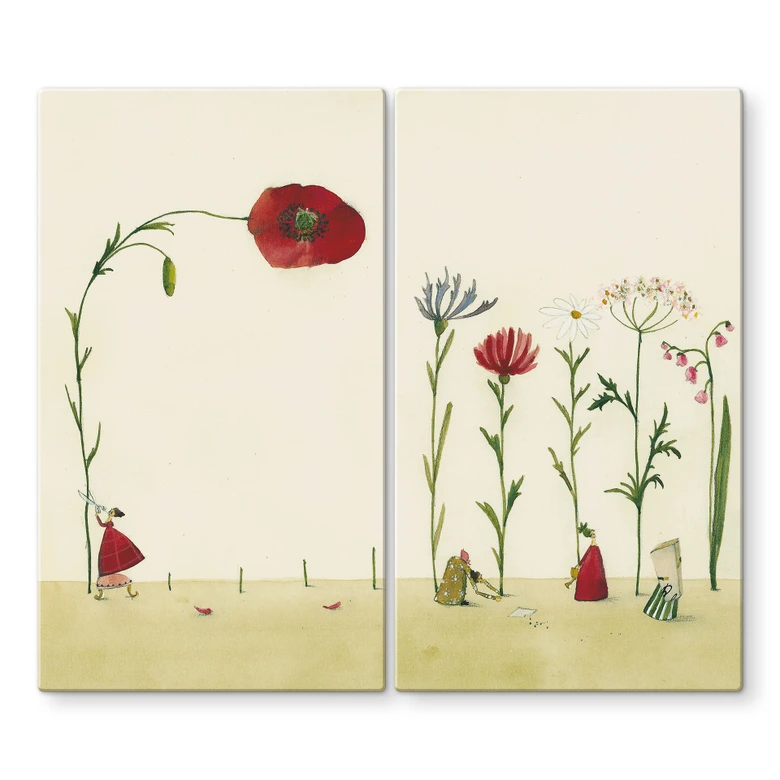 Stove cover plate - Leffler - Flower seeds 
