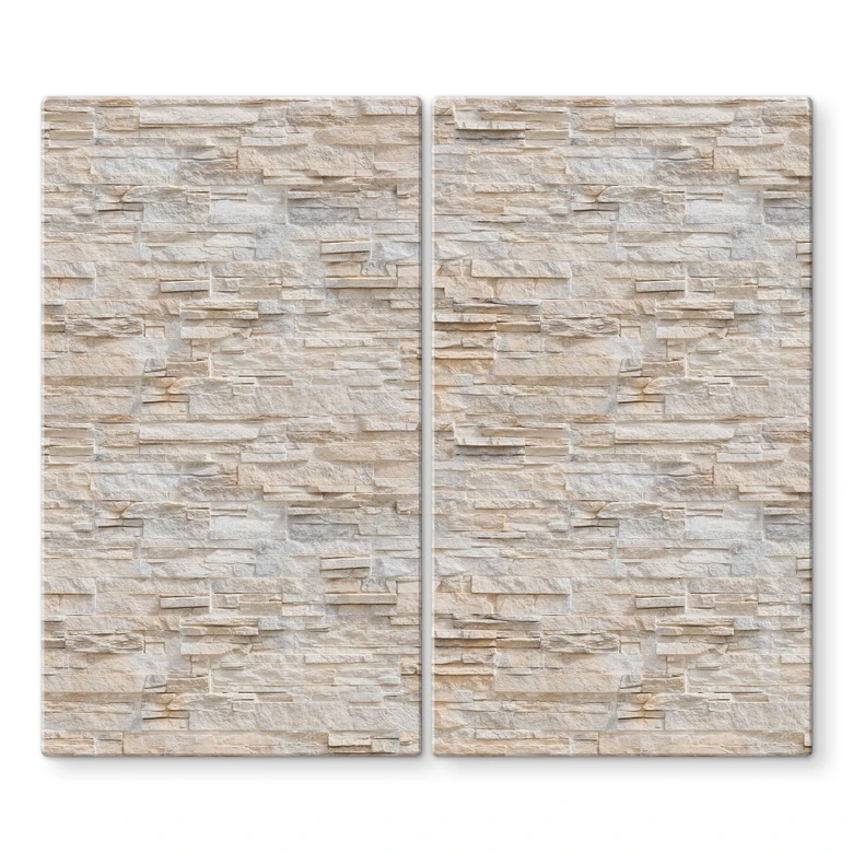 Stove top for the kitchen - Natural stone wall 