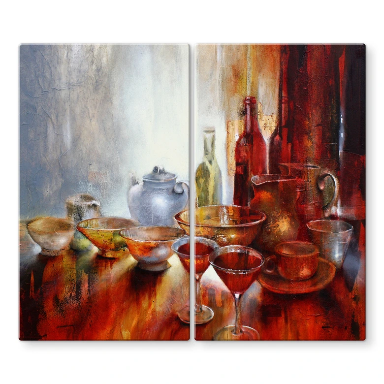 Stove cover plate - Schmucker - Still life with teapot 