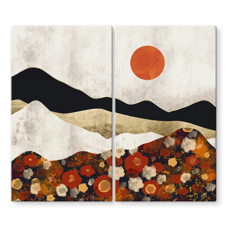 Herdabdeckplatte Herbstliche Berglandschaft - SpaceFrog Designs 