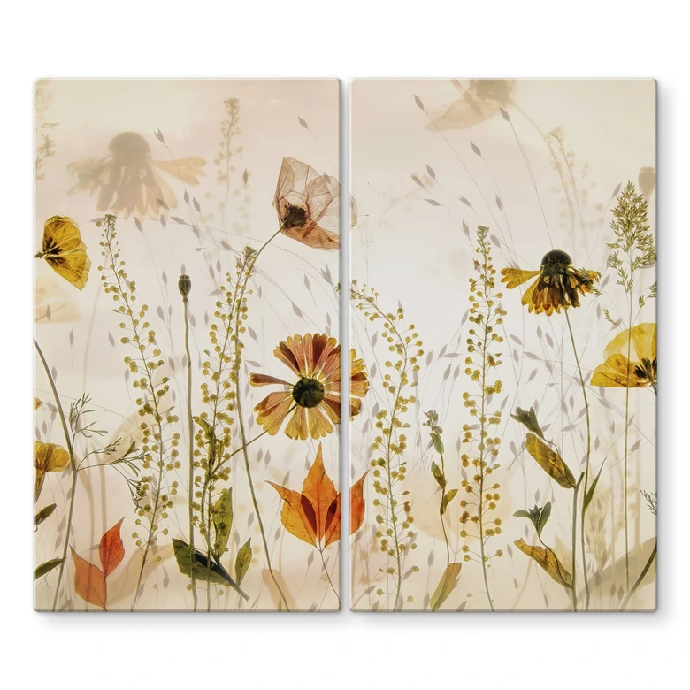 Stove cover plate Wild meadow flowers in the sunlight - Talen 
