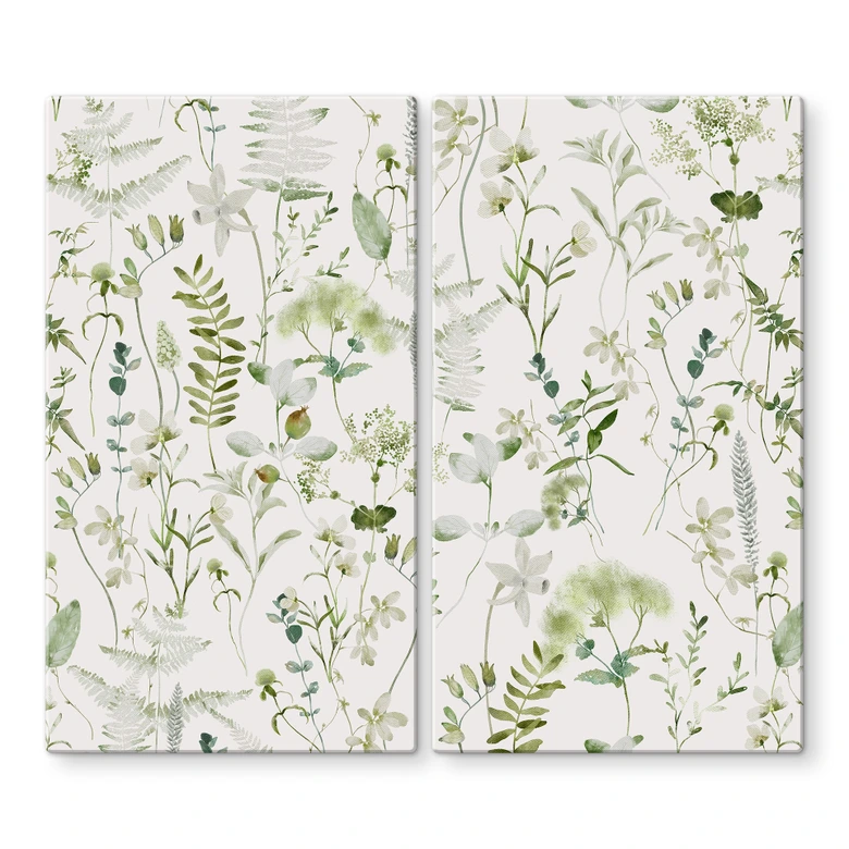 Herdabdeckplatte Kräuter und Wildblumen - UN Designs 