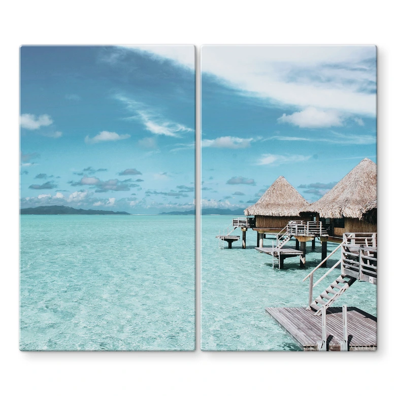 Stove cover plate - Vacation in the Maldives 