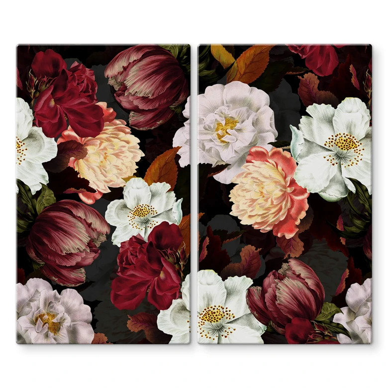 Herdabdeckplatte UN Designs - Blumenarrangement 