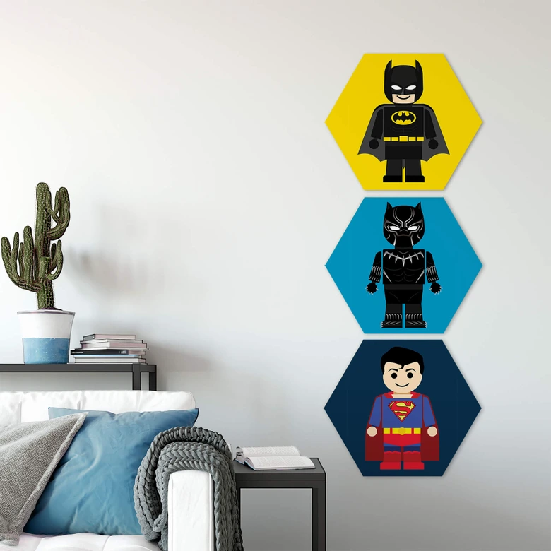 Hexagon Alu-Dibond Gomes - Superman 