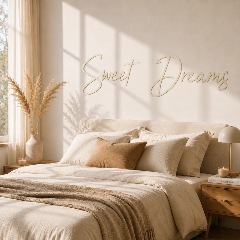 Wall decoration Poplar wood Sweet Dreams 