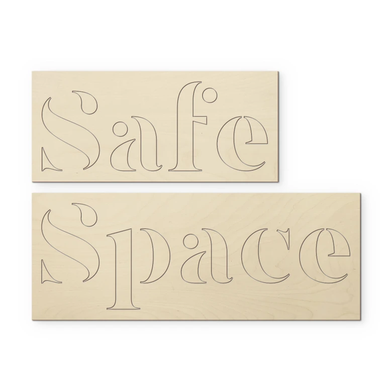 lettre 3D Dormeur - Décoration en bois pour chambre à coucher - Peuplier 