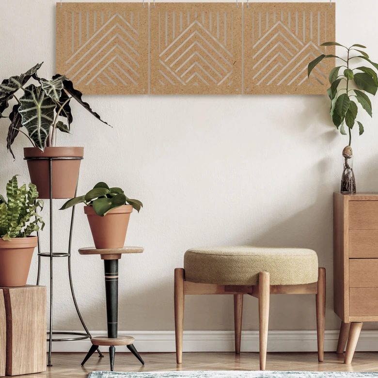 Séparation de pièce, cloison montagne - MDF aspect naturel 