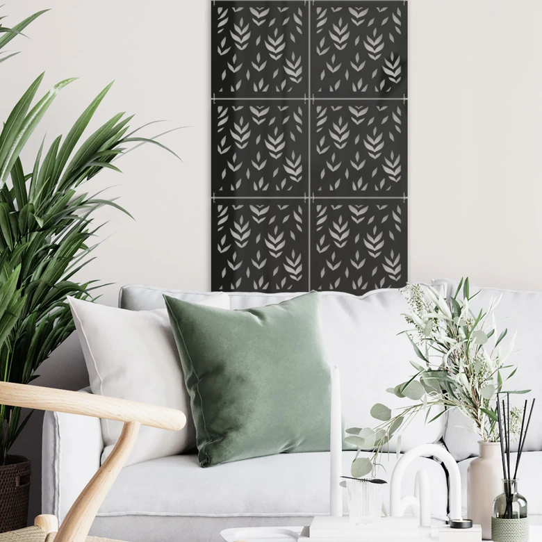 Room divider, partition floral leaves - MDF 