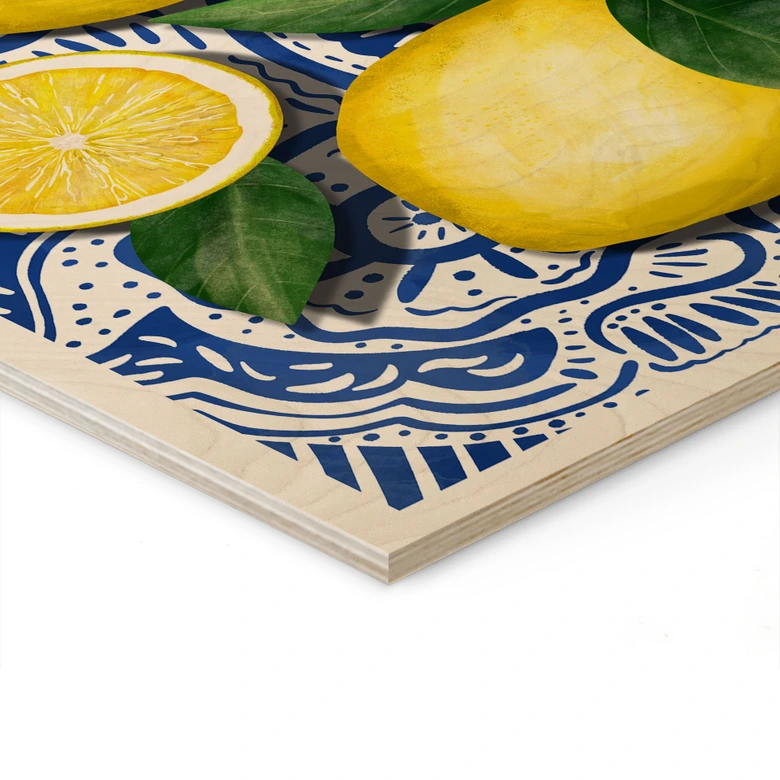 Tableau sur bois Citrons siciliens - EMELIEmaria 
