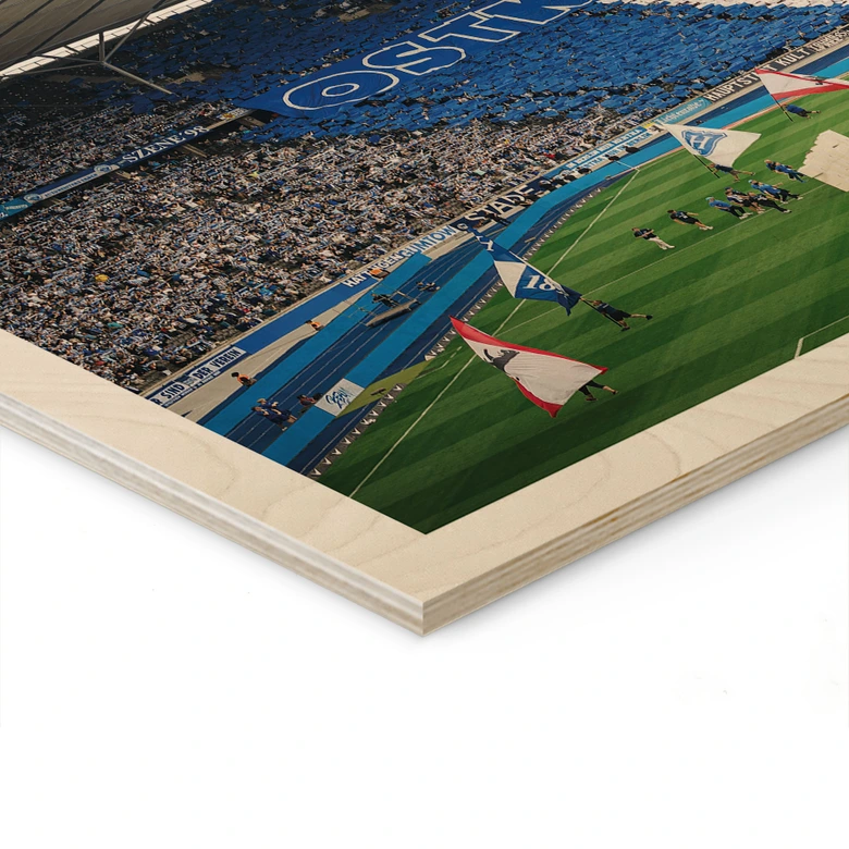 Holzbild Hertha BSC - Blau-weiße Choreo im Olympiastadion 