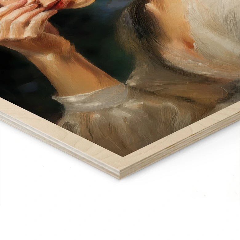 Holzbild Humorvolle Vintage-Deko fürs WC 